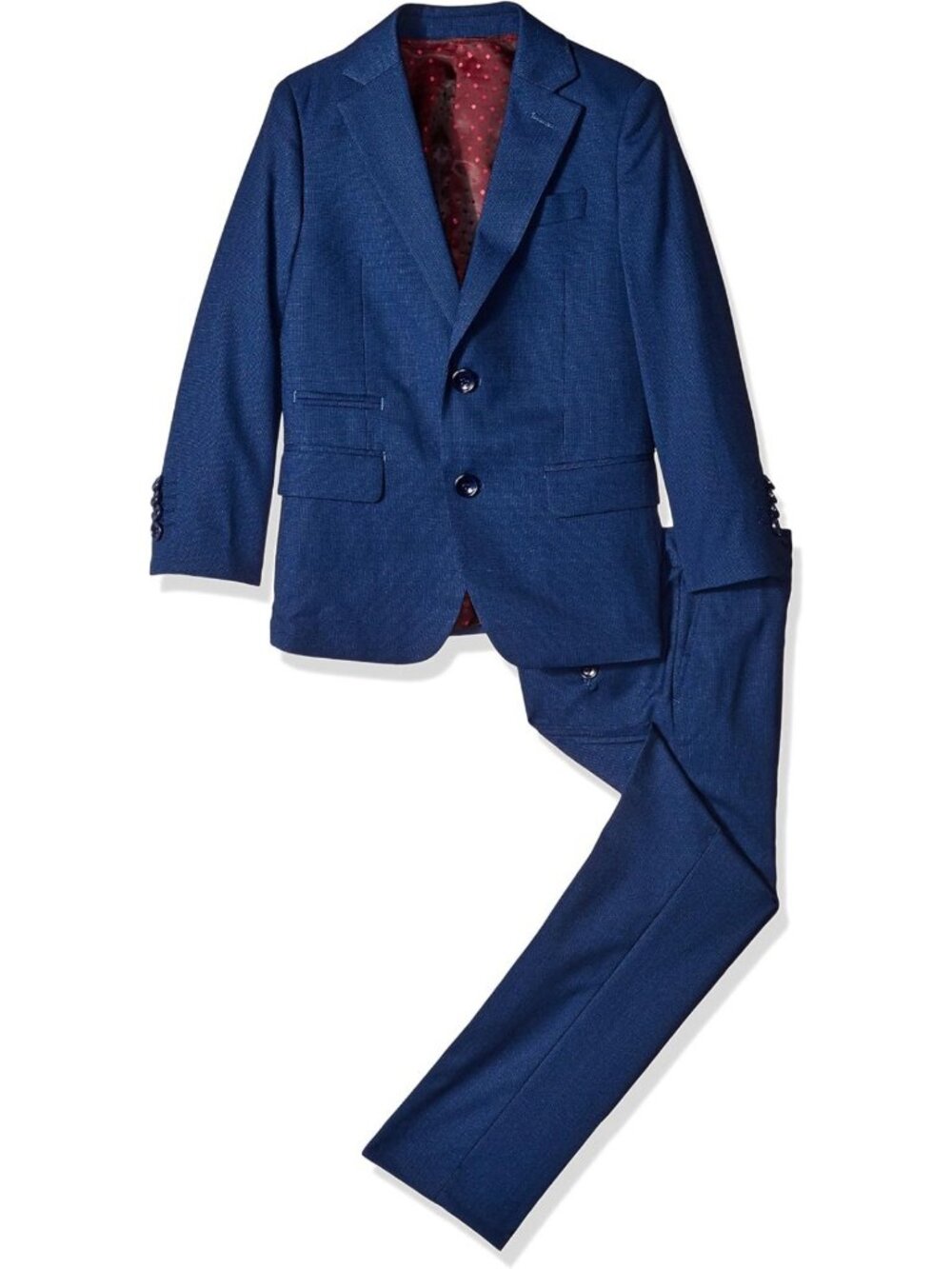 Stylish Boys' 3-Piece Two Button Suit Set - Birdseye Design, Perfect for Events